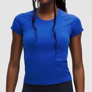 Lululemon Swiftly Tech Short Sleeve 2.0 Waist Length, Size 2, Galactic Cobalt